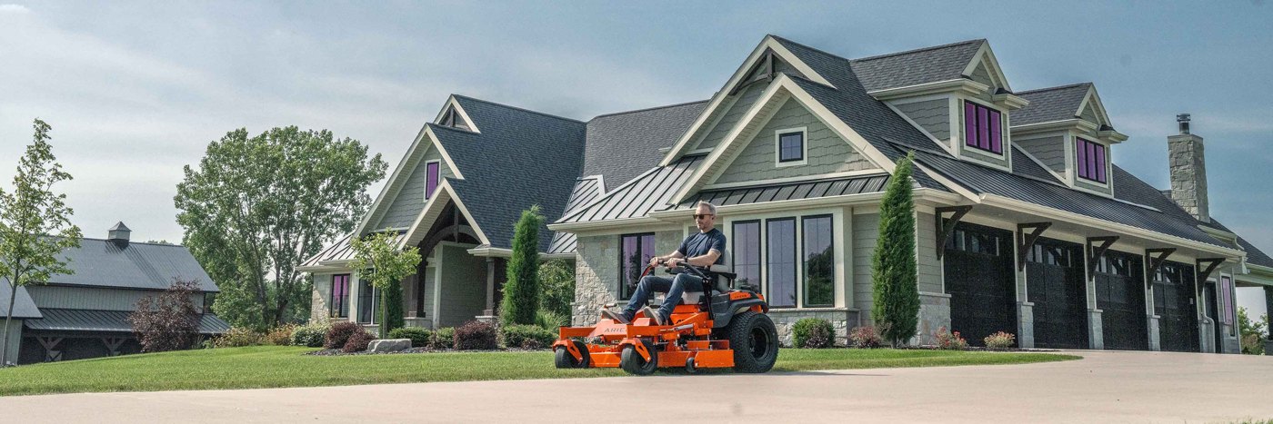 ARIENS zero-turn mower on a residential property